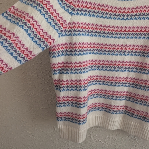 Talbot's Petite Multicolored Pattern Sweater - Picture 3 of 7